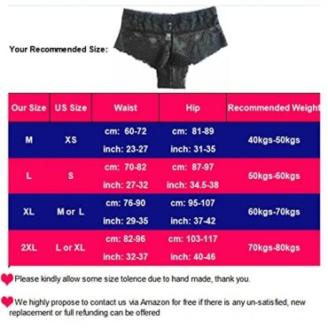 Women's Sexy Lace Panties High-Rise Tummy Control Lingerie Underwear Briefs Floral Lace Boy Shorts